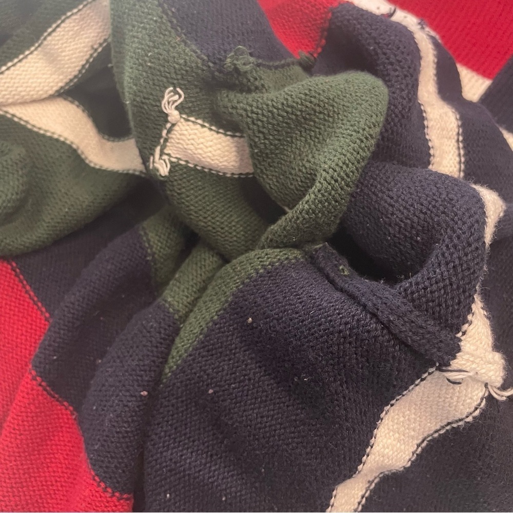 Nautica Large Men’s Retro Sweater 100% Cotton Red White Blue PRELOVED - Picture 6 of 15